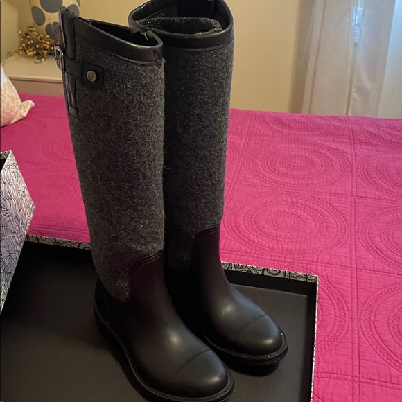 Ted&Muffy Black and Gray Wool Boots - Picture 3 of 8